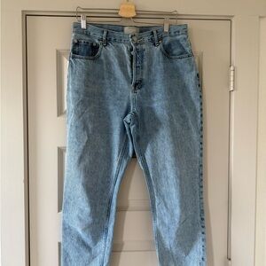 Everlane Classic Straight Leg Light Wash Cropped Denim Jeans